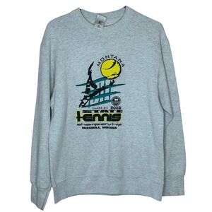 VTG Montana State Tennis Championship 2003 Sweatshirt Gray Crewneck‎ Men's M